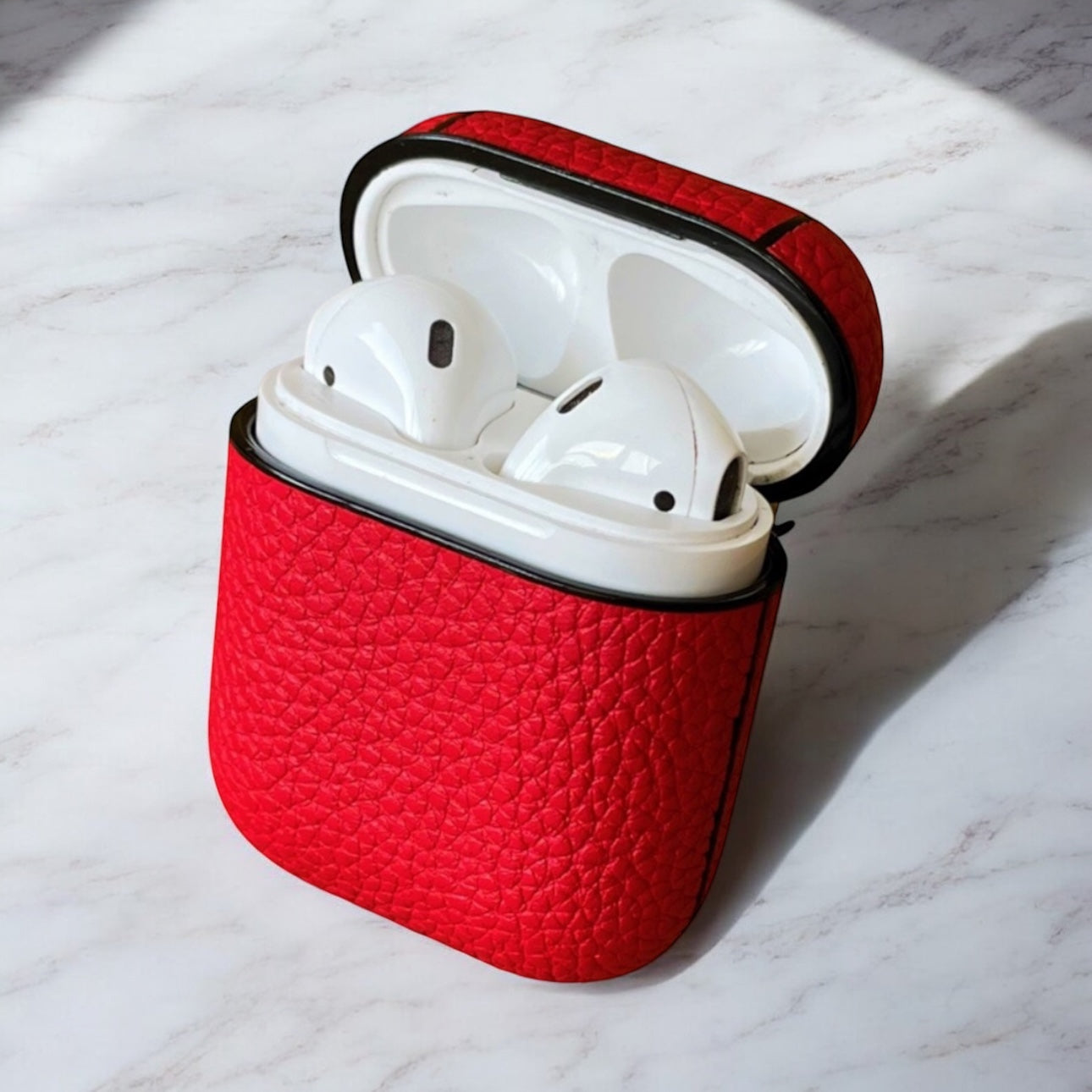 Deri Airpods Kılıfı - Kırmızı