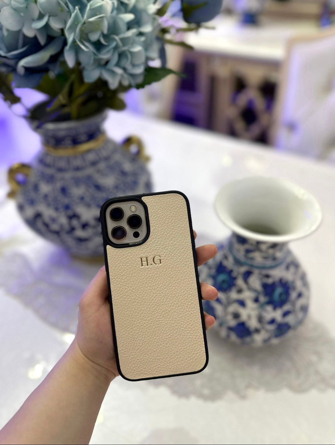 Deri iPhone Kılıfı - Bej Togo