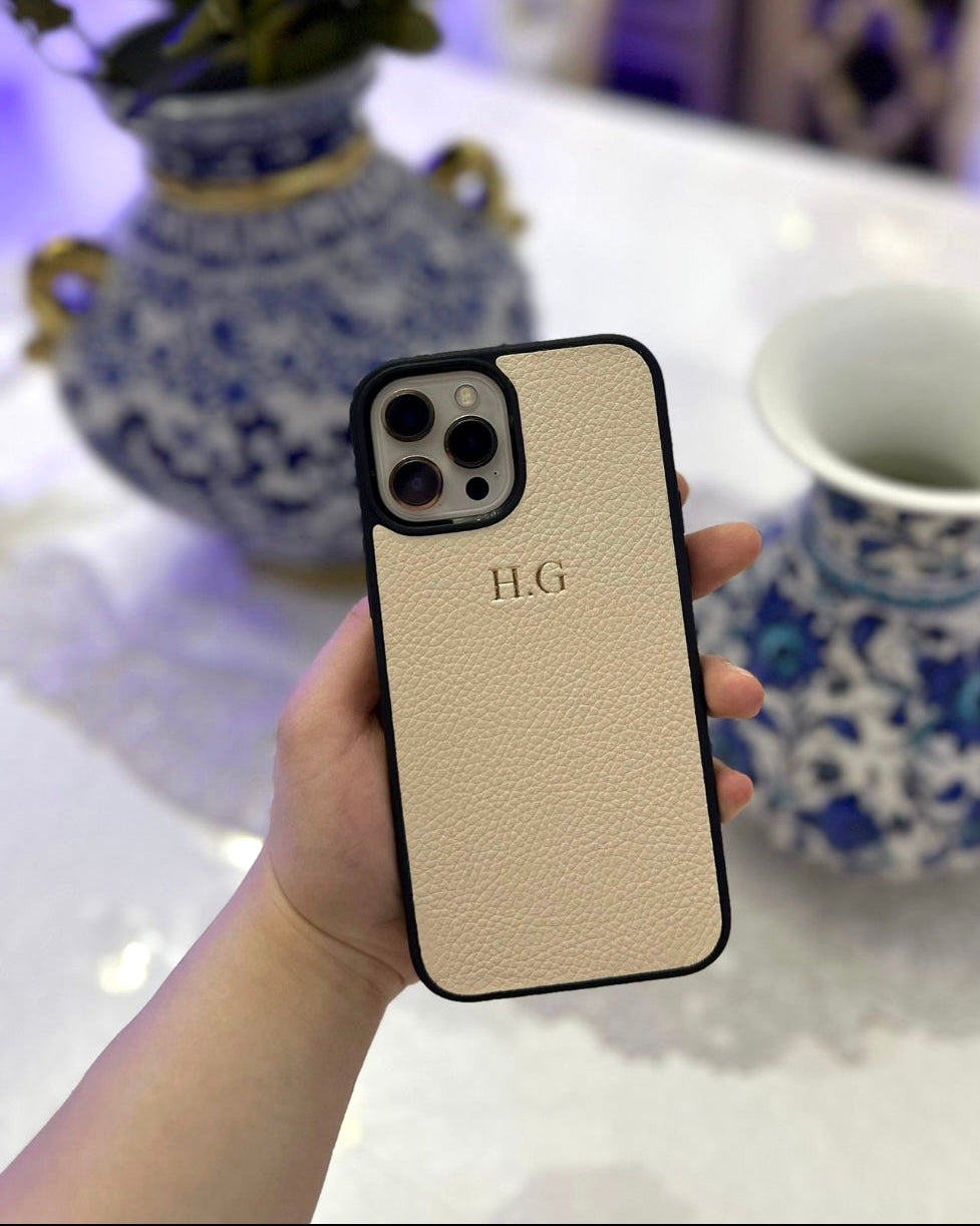 Deri iPhone Kılıfı | Bej Togo Havuz