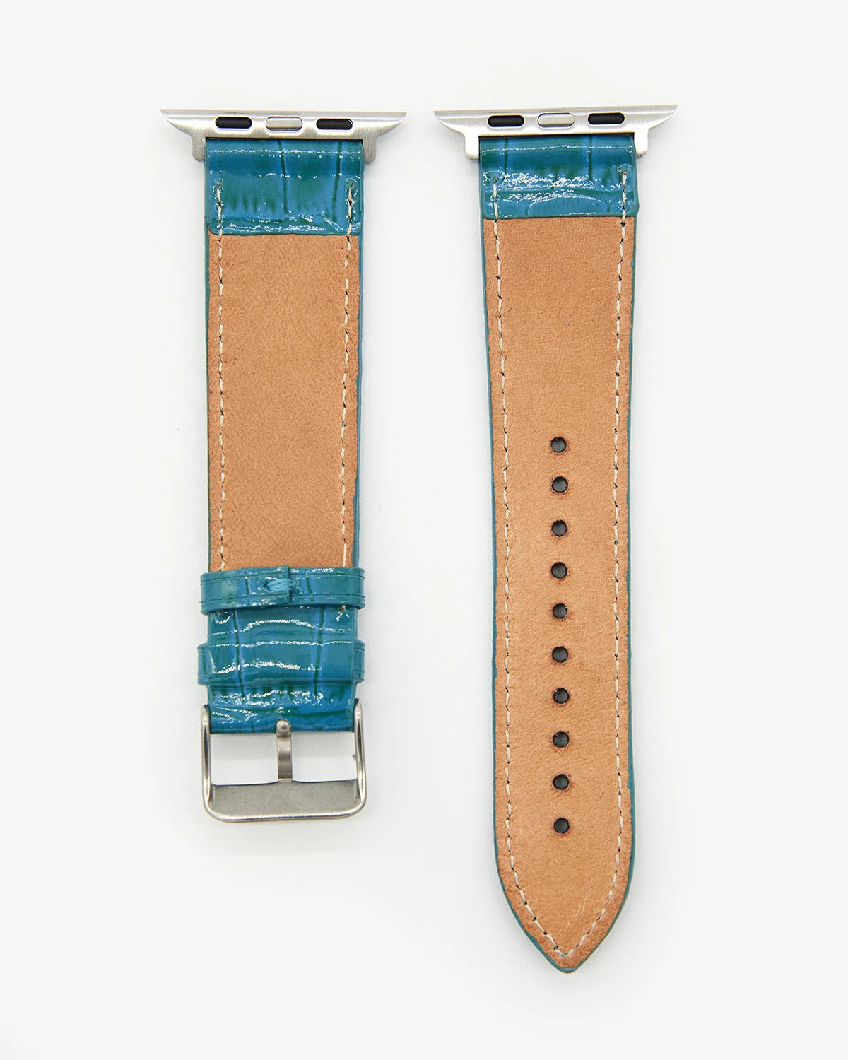 Apple Watch Deri Kordon | Turkuaz Rugan Croco