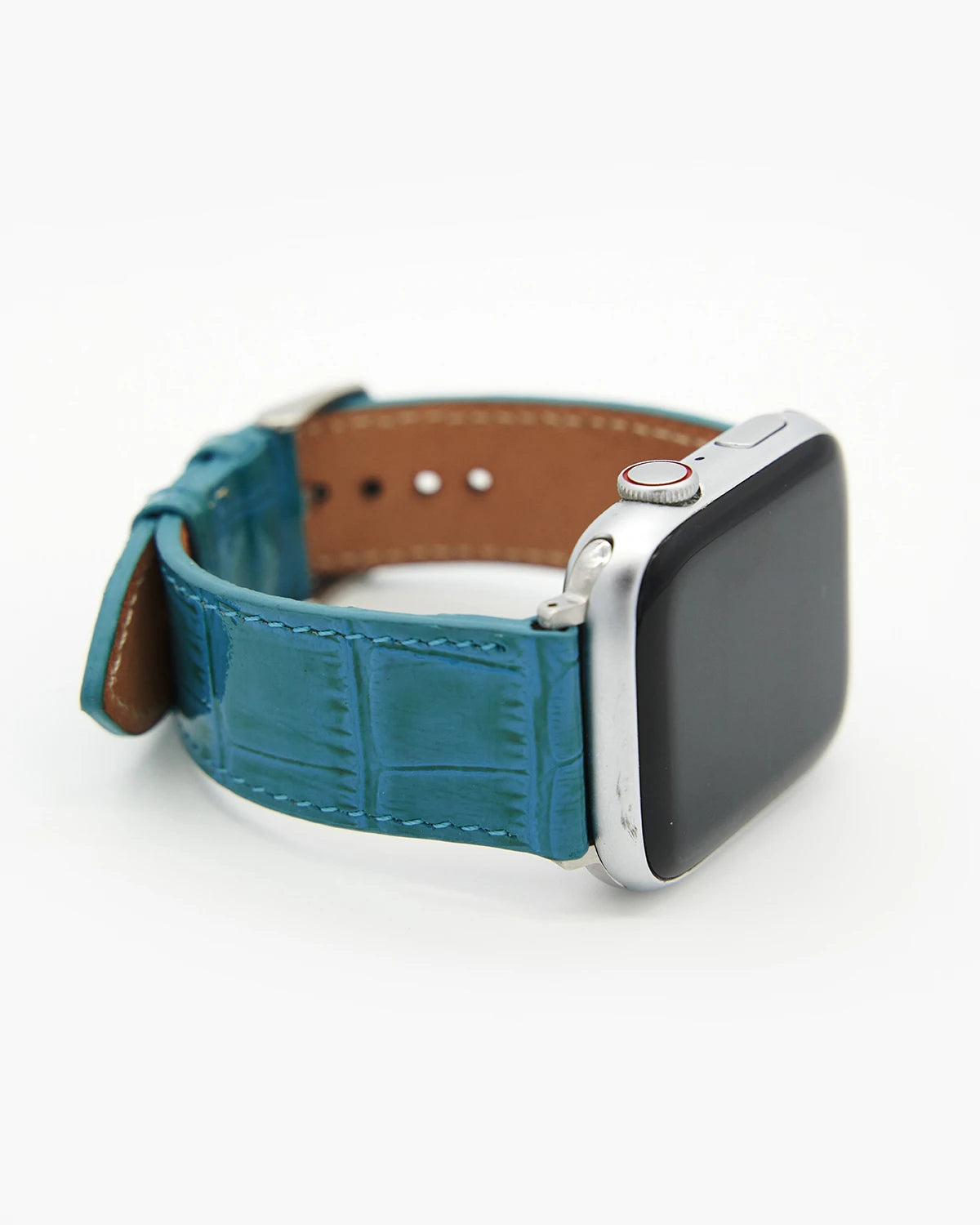 Apple Watch Deri Kordon | Turkuaz Rugan Croco
