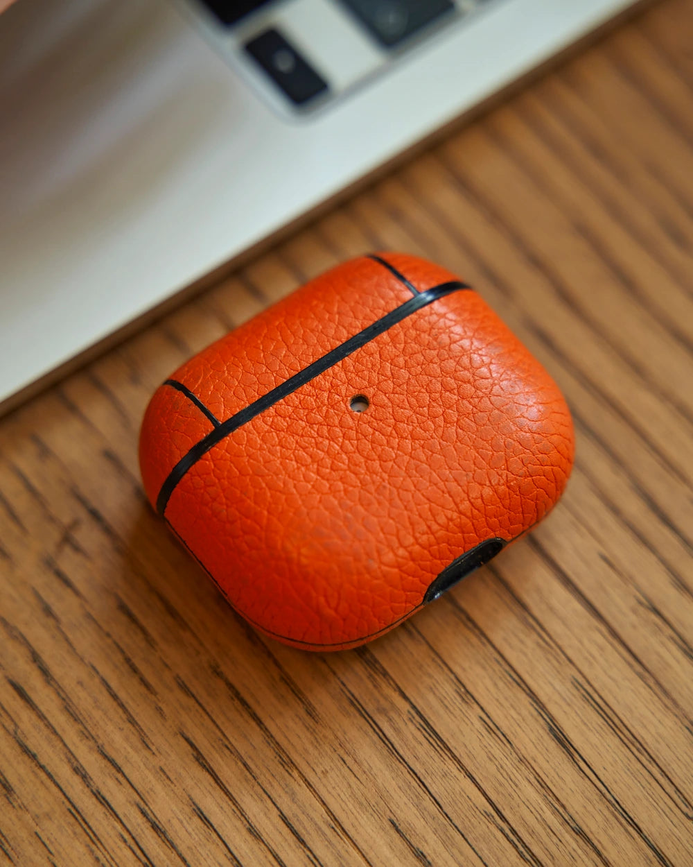 Deri AirPods Kılıfı - Turuncu Togo
