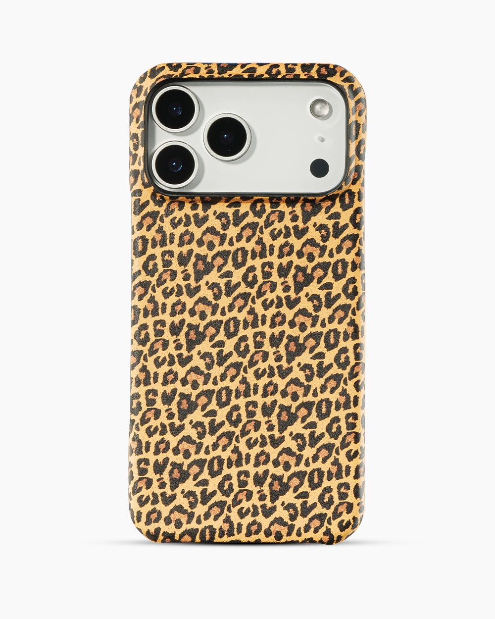 Sarı Tabanlı Leopar Desenli iPhone Kılıfı