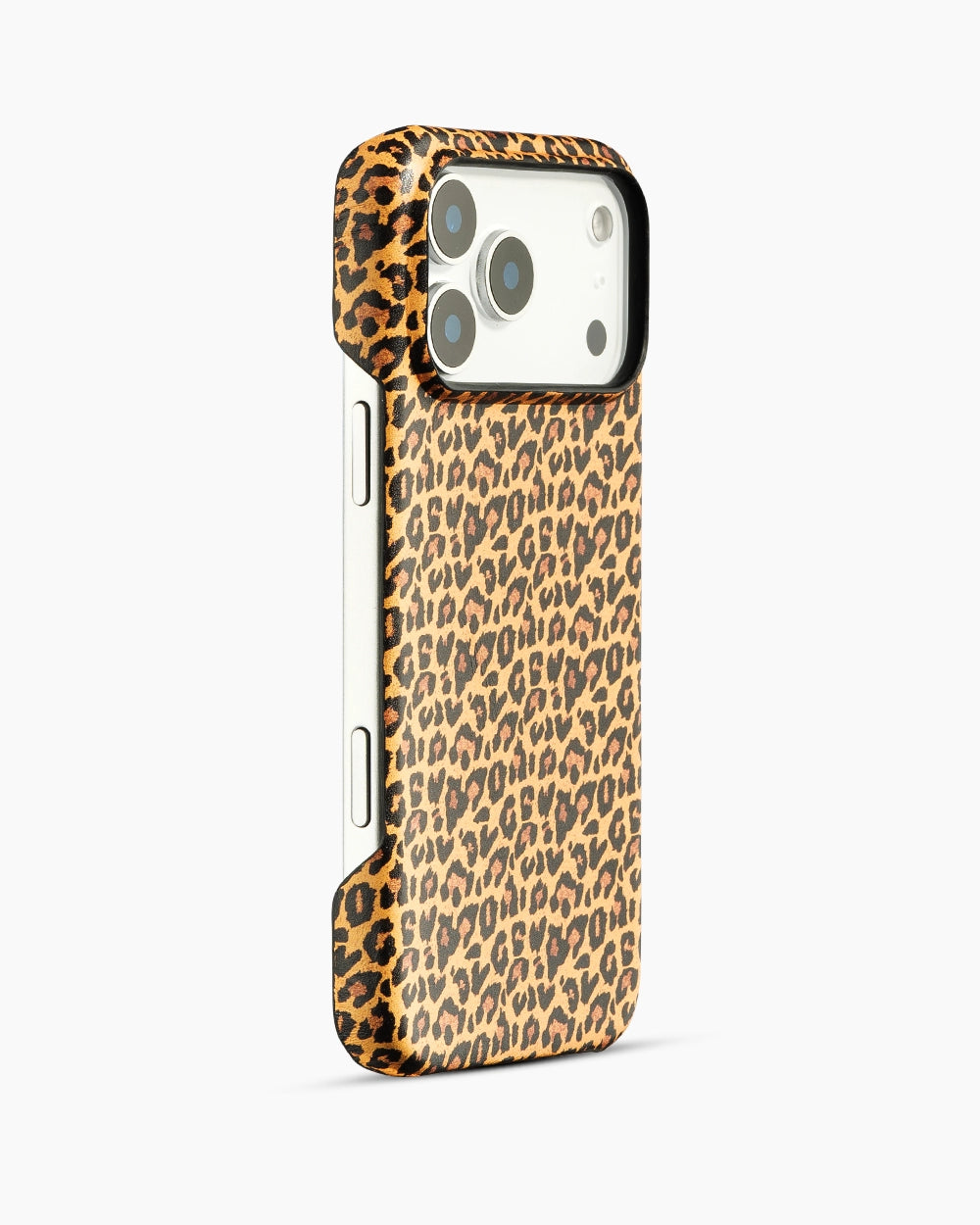 Sarı Tabanlı Leopar Desenli iPhone Kılıfı