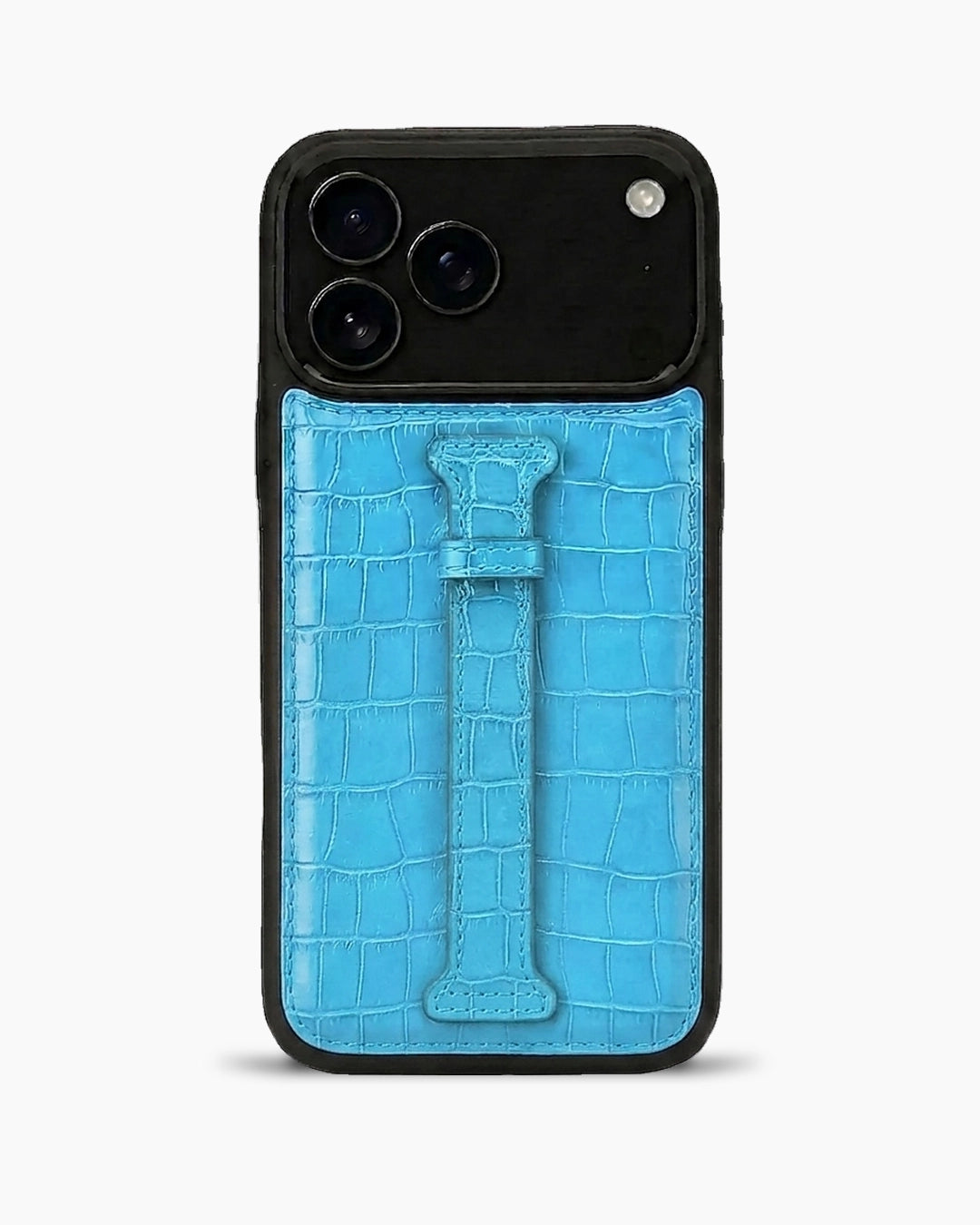 Kemerli iPhone Kılıfı | Bebek Mavi Croco