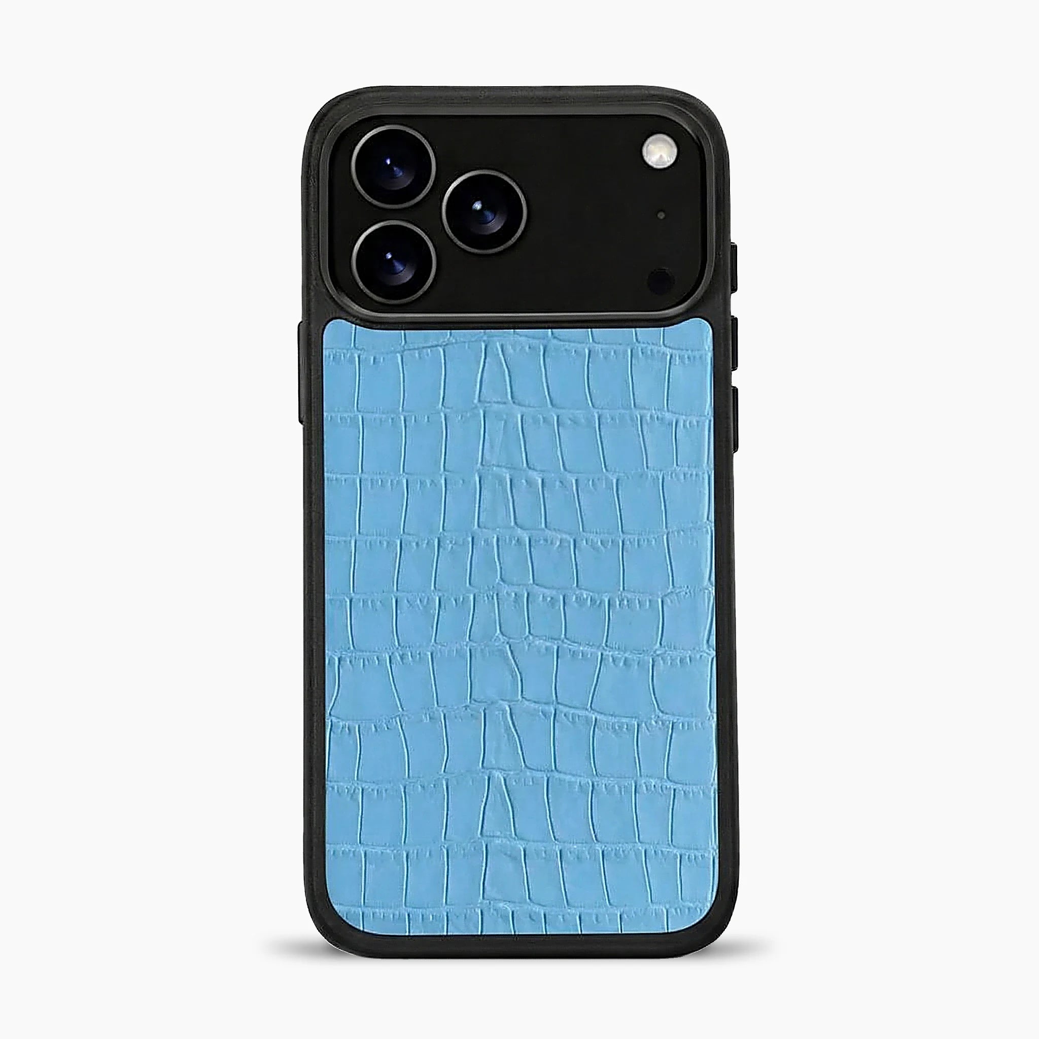 Deri iPhone Kılıfı | Bebek Mavi Mat Croco | Havuz