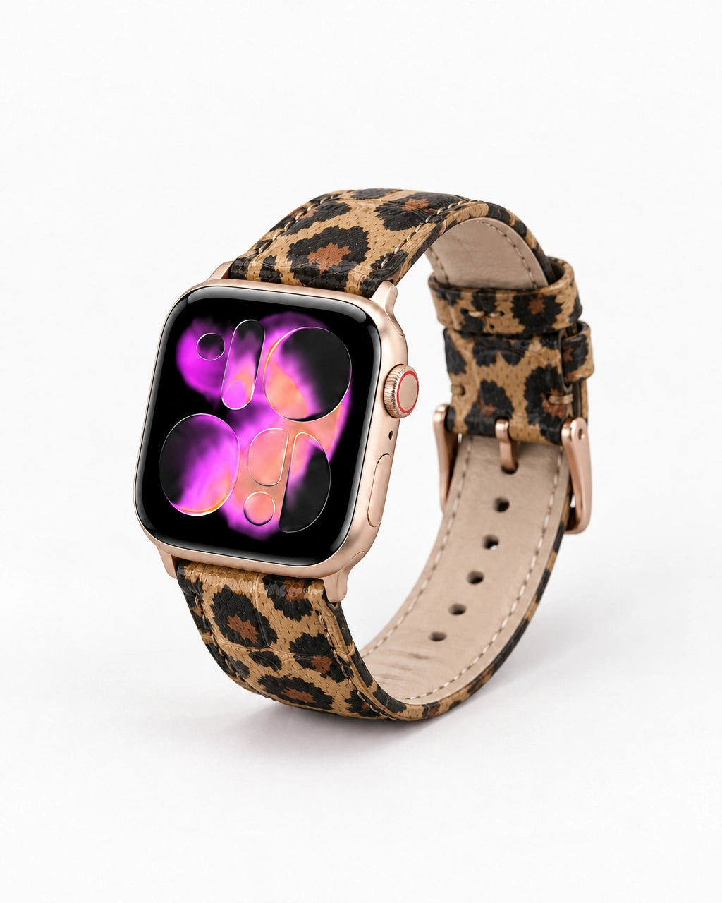 Apple Watch Deri Kordon | Bej Leopar