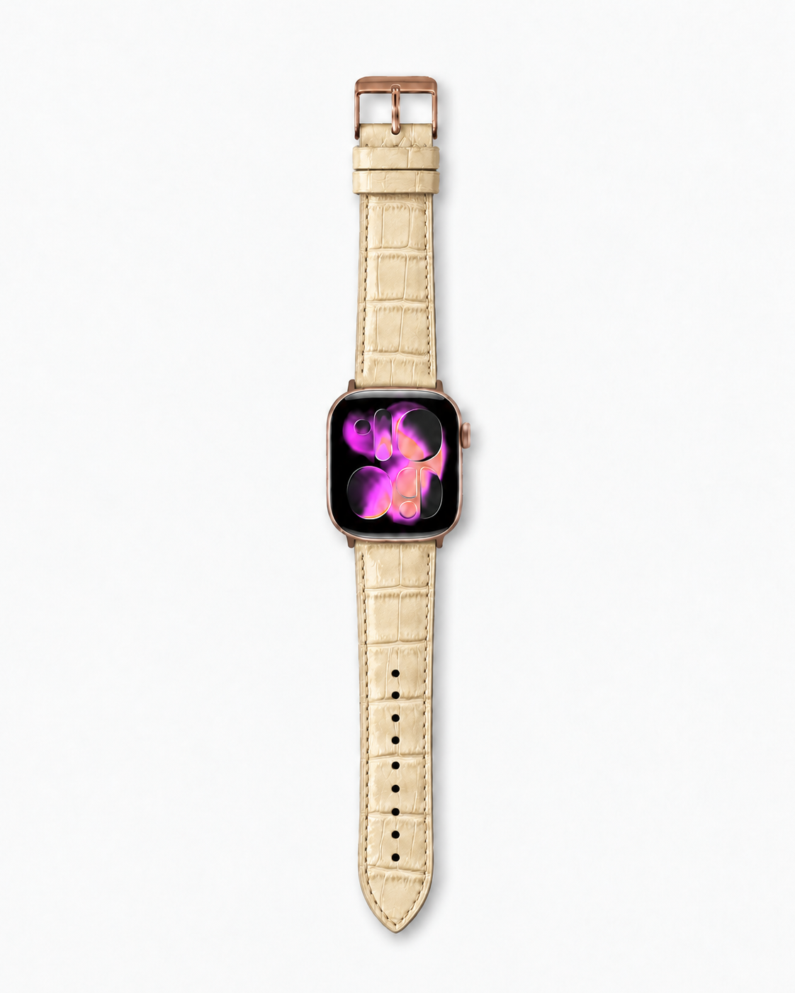 Apple Watch Deri Kordon | Bej Rugan Croco