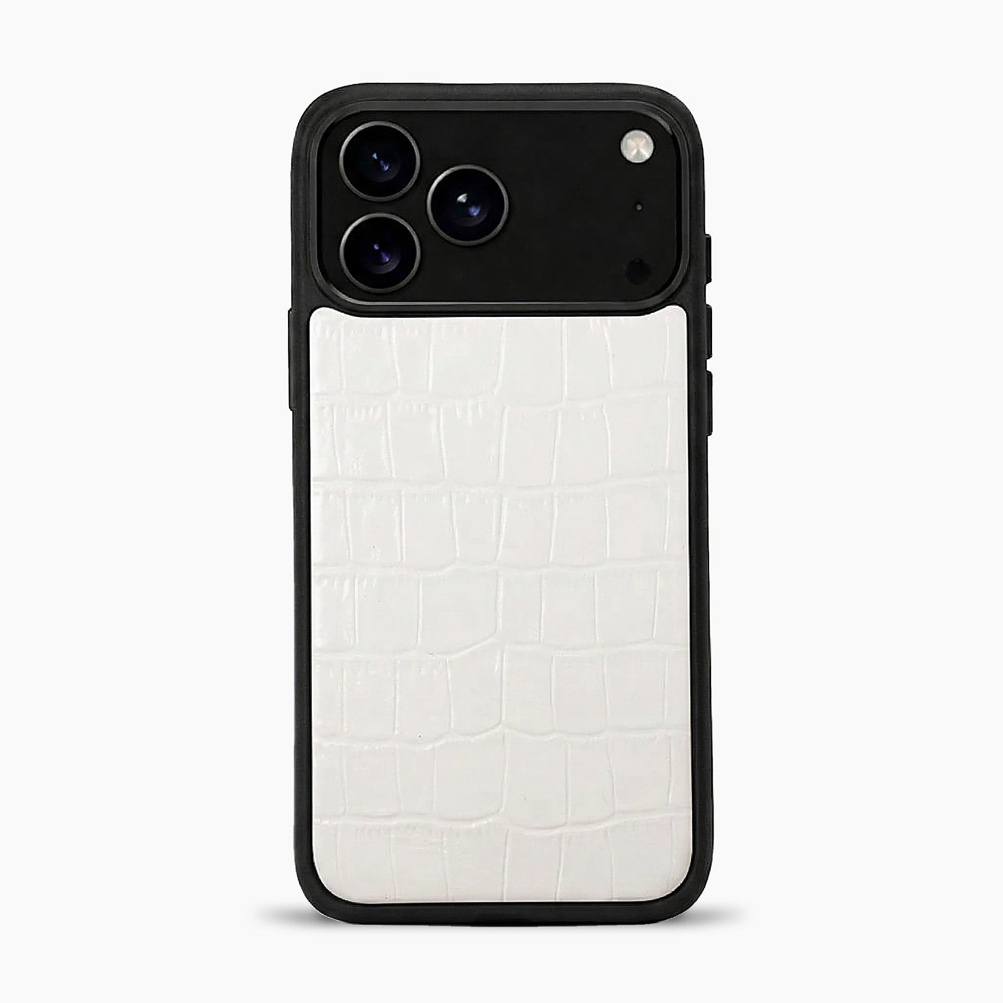 Deri iPhone Kılıfı | Beyaz Mat Croco | Havuz