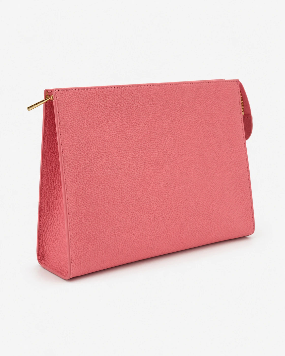 Pudra Pembe Dokulu Deri Clutch Çanta