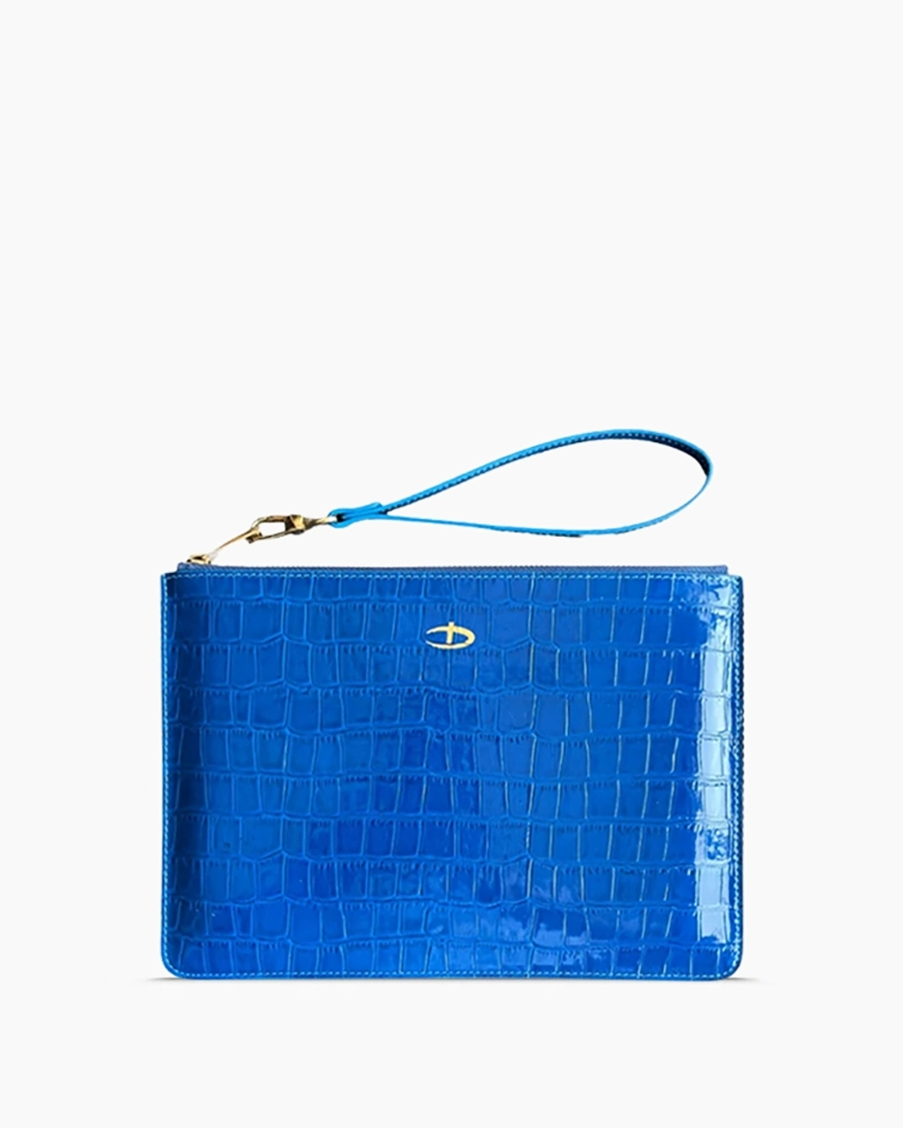 Deri Clutch Çanta | Mavi Rugan Croco