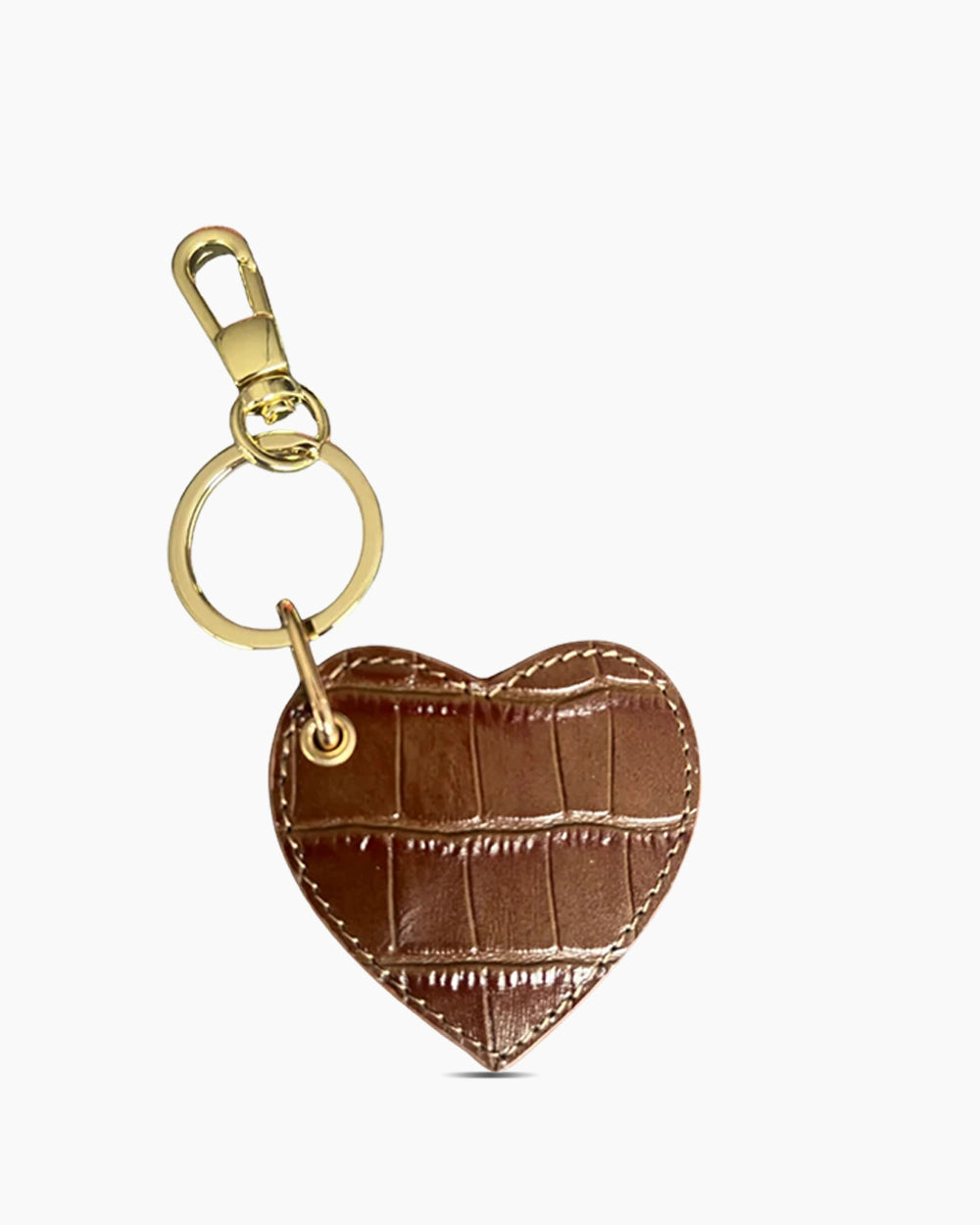 Deri Kalp Anahtarlık | Taba Croco