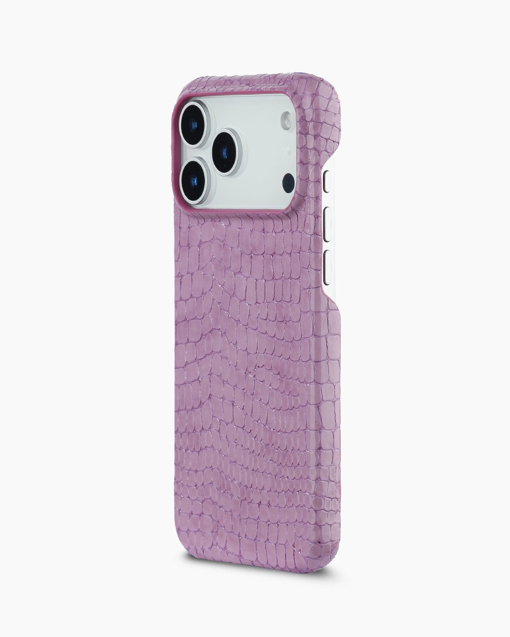 Deri iPhone Kılıfı | Lila Küçük Croco