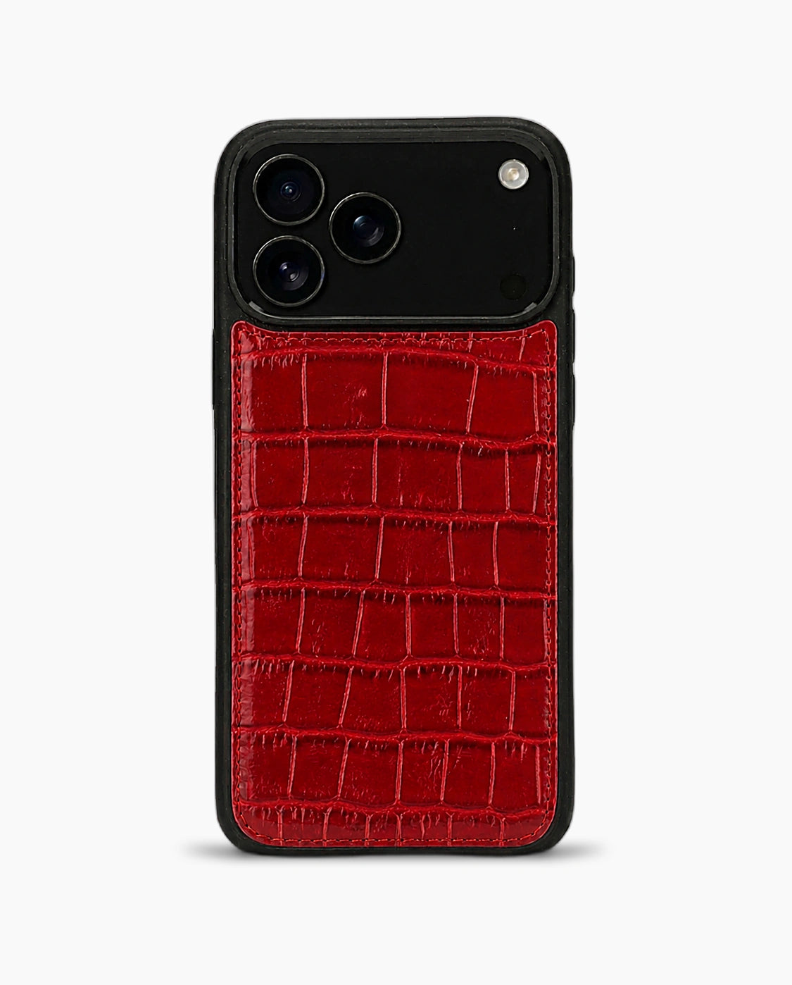 Premium iPhone Kılıfı | Kırmızı Rugan Croco