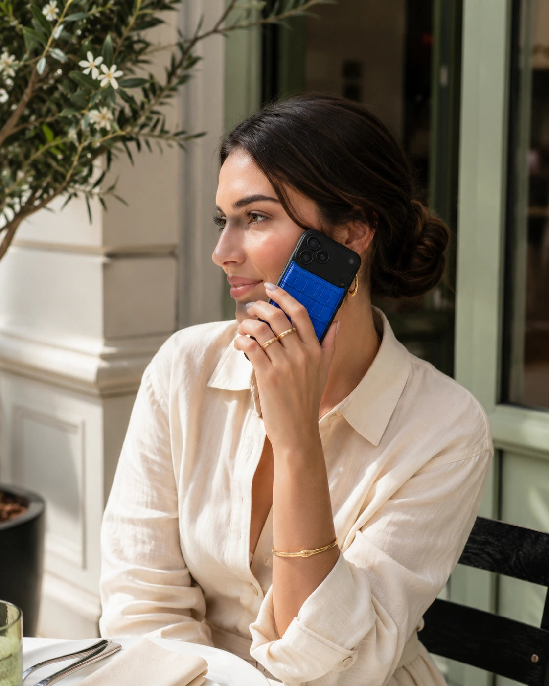 Premium iPhone Kılıfı | Emerald Mavi Croco