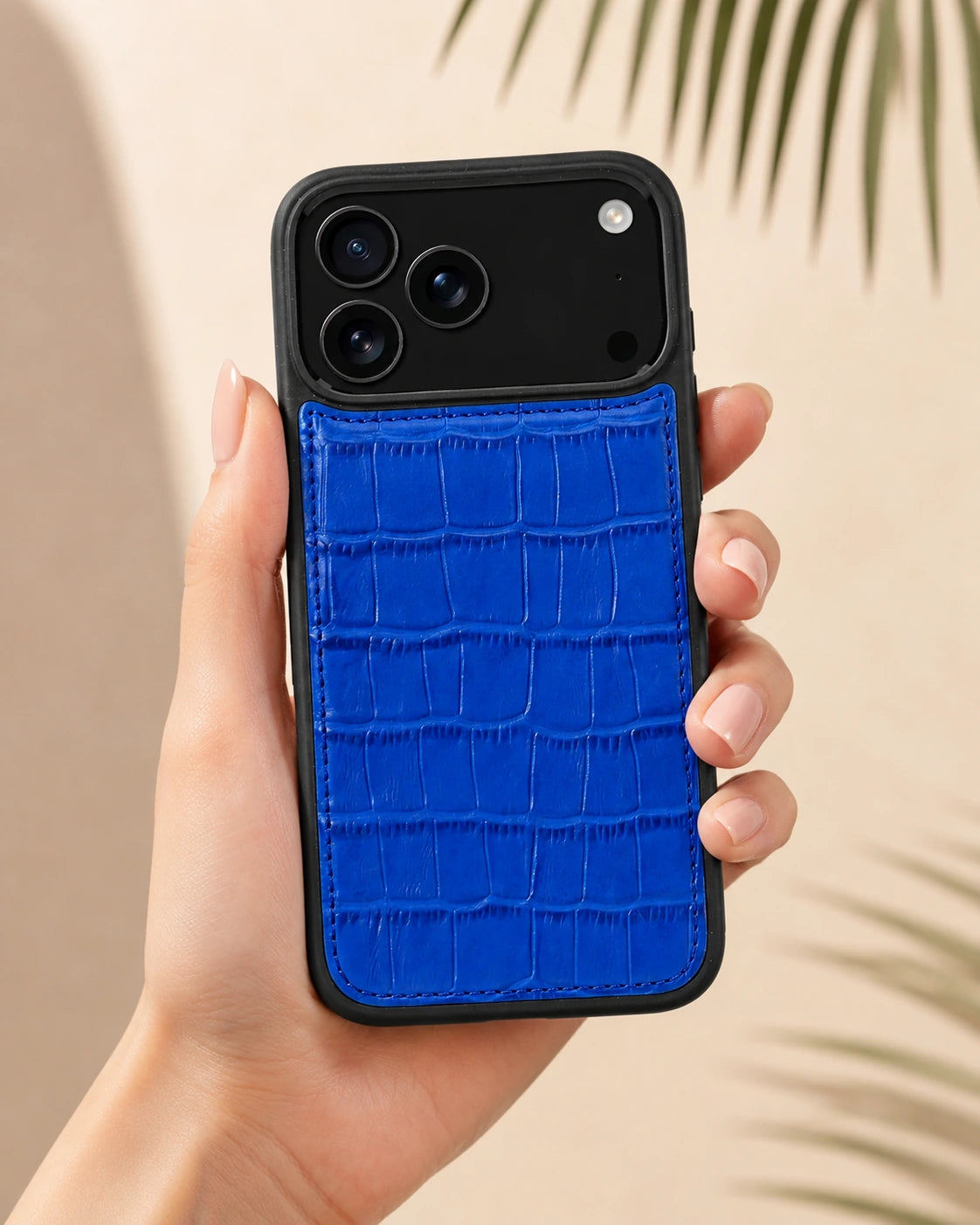 Premium iPhone Kılıfı | Emerald Mavi Croco