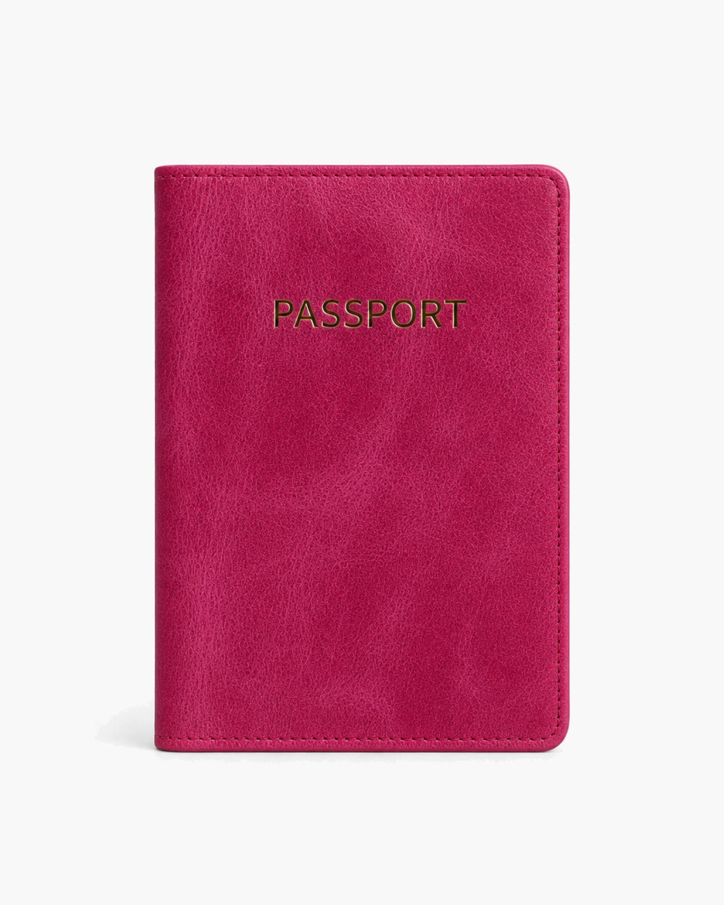 Fuşya Crazy deri pasaport kılıfı - görsel 1