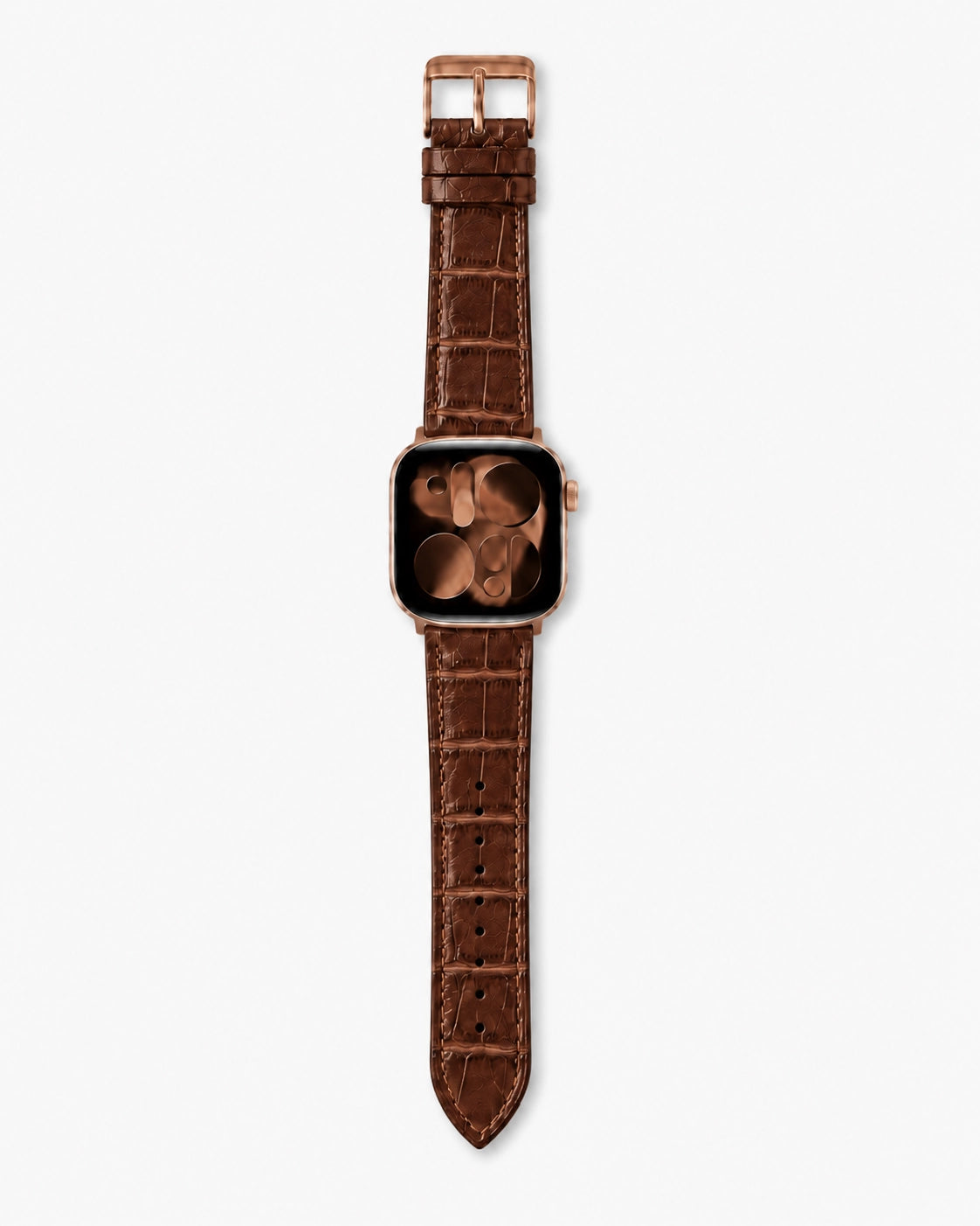 Apple Watch Deri Kordon | Kahve Mat Croco