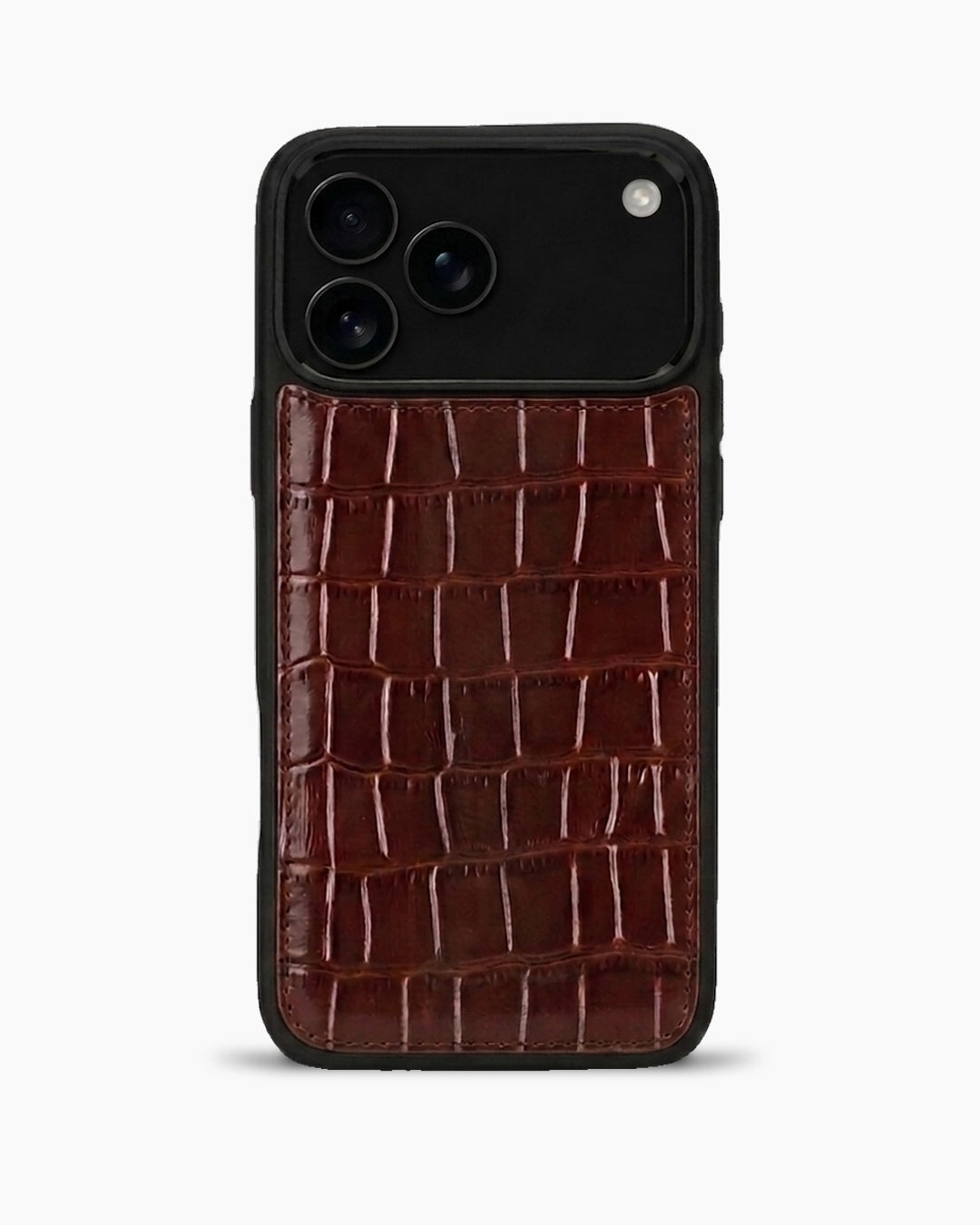 Premium iPhone Kılıfı | Kahve Rugan Croco