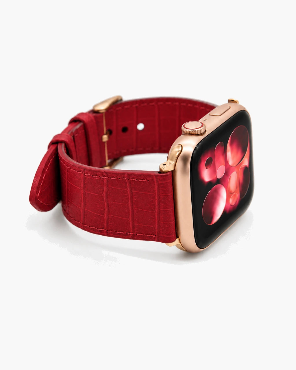 Apple Watch Deri Kordon | Kırmızı Mat Croco