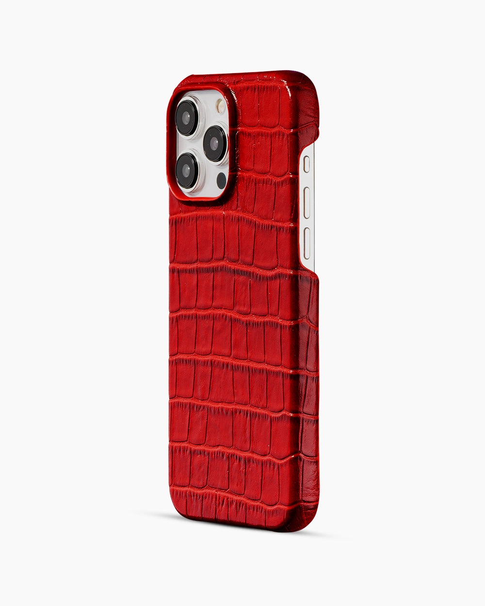 Kırmızı Rugan Croco Deri iPhone Kılıfı