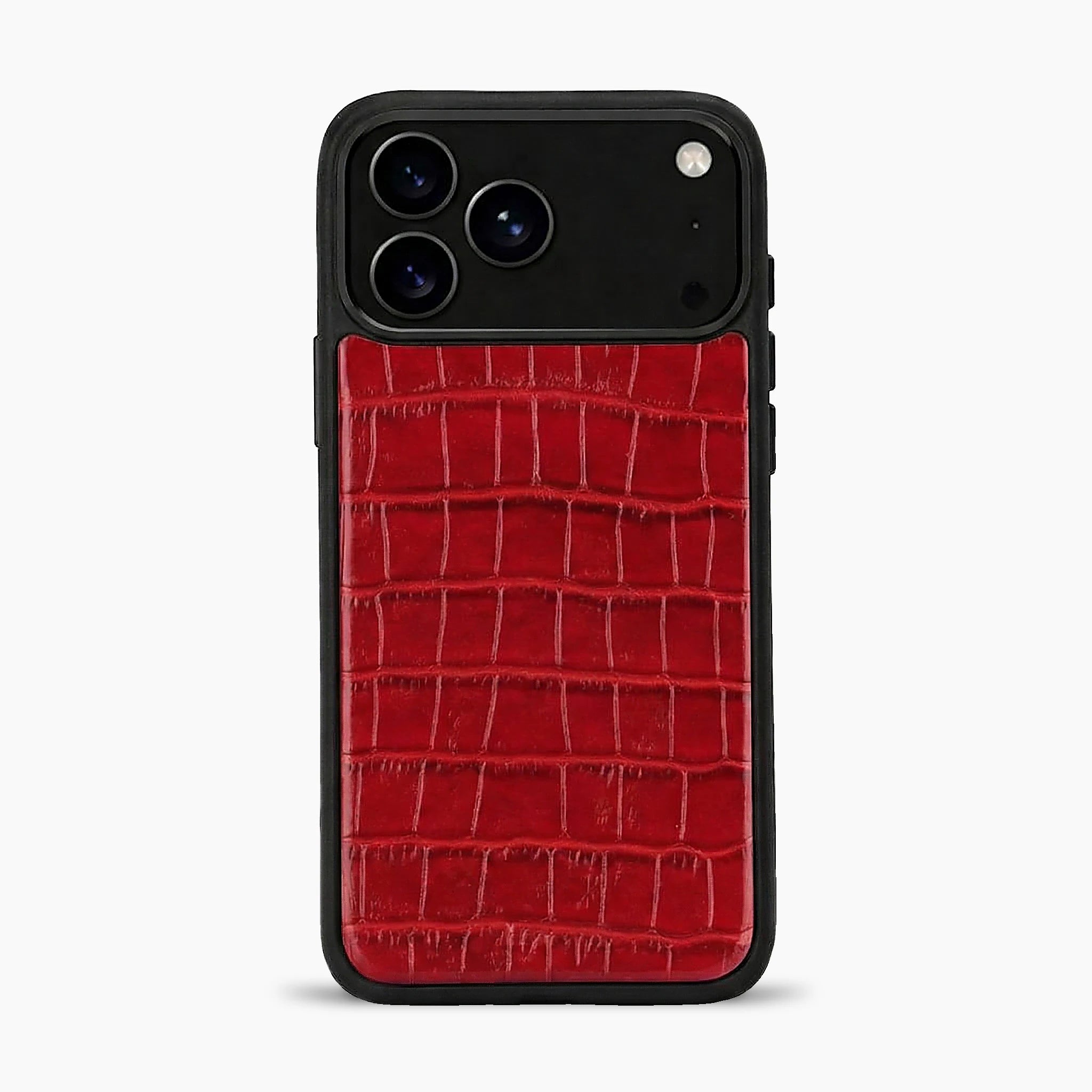 Deri iPhone Kılıfı | Kırmızı Rugan Croco | Havuz