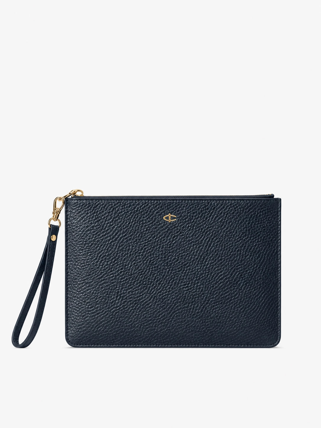 Deri Clutch Çanta | Koyu Lacivert Togo