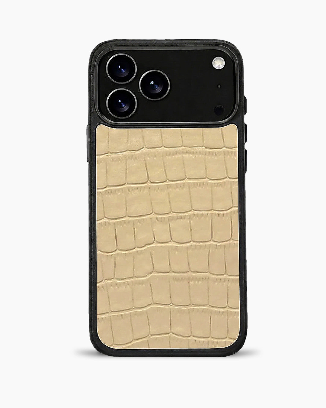 Deri iPhone Kılıfı | Krem Mat Croco | Havuz