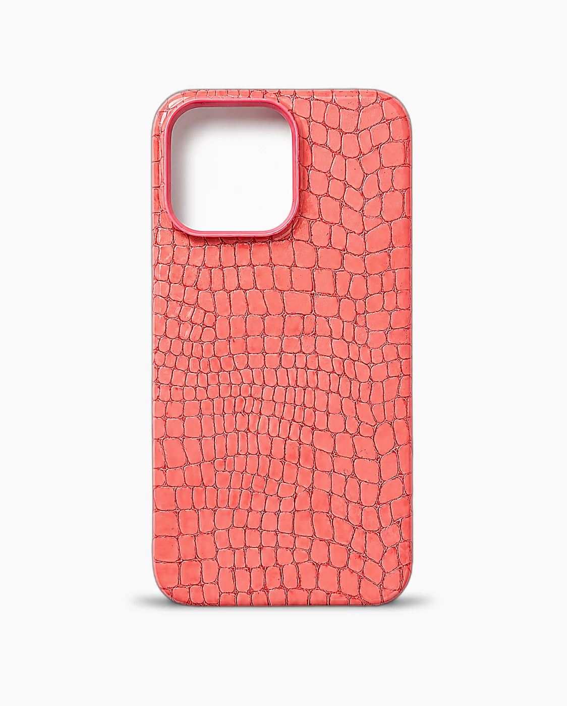 Somon Küçük Croco Deri iPhone Kılıfı