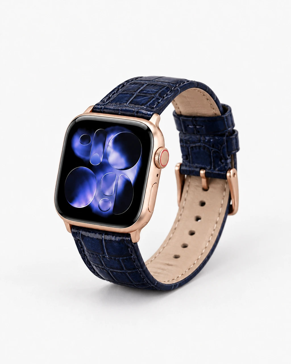 Apple Watch Deri Kordon | Lacivert Küçük Croco