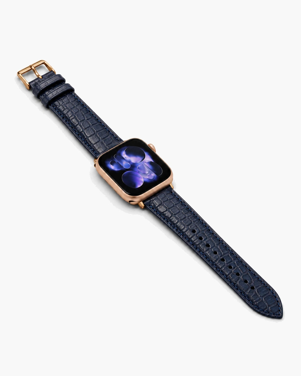 Apple Watch Deri Kordon | Lacivert Küçük Croco