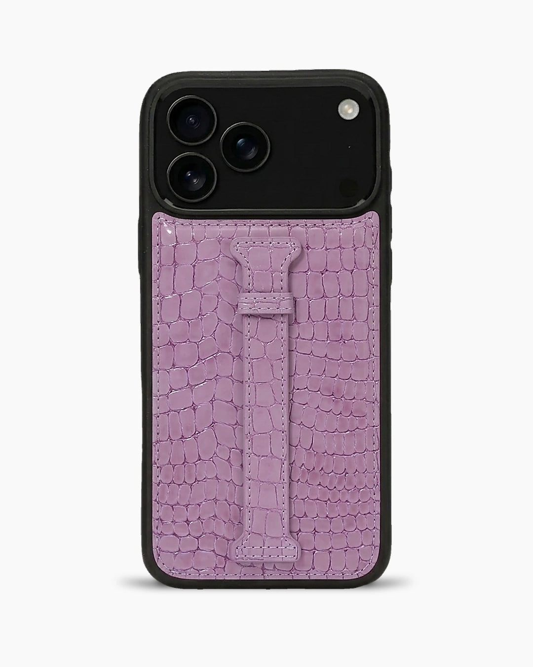 Kemerli iPhone Kılıfı | Lila Küçük Croco