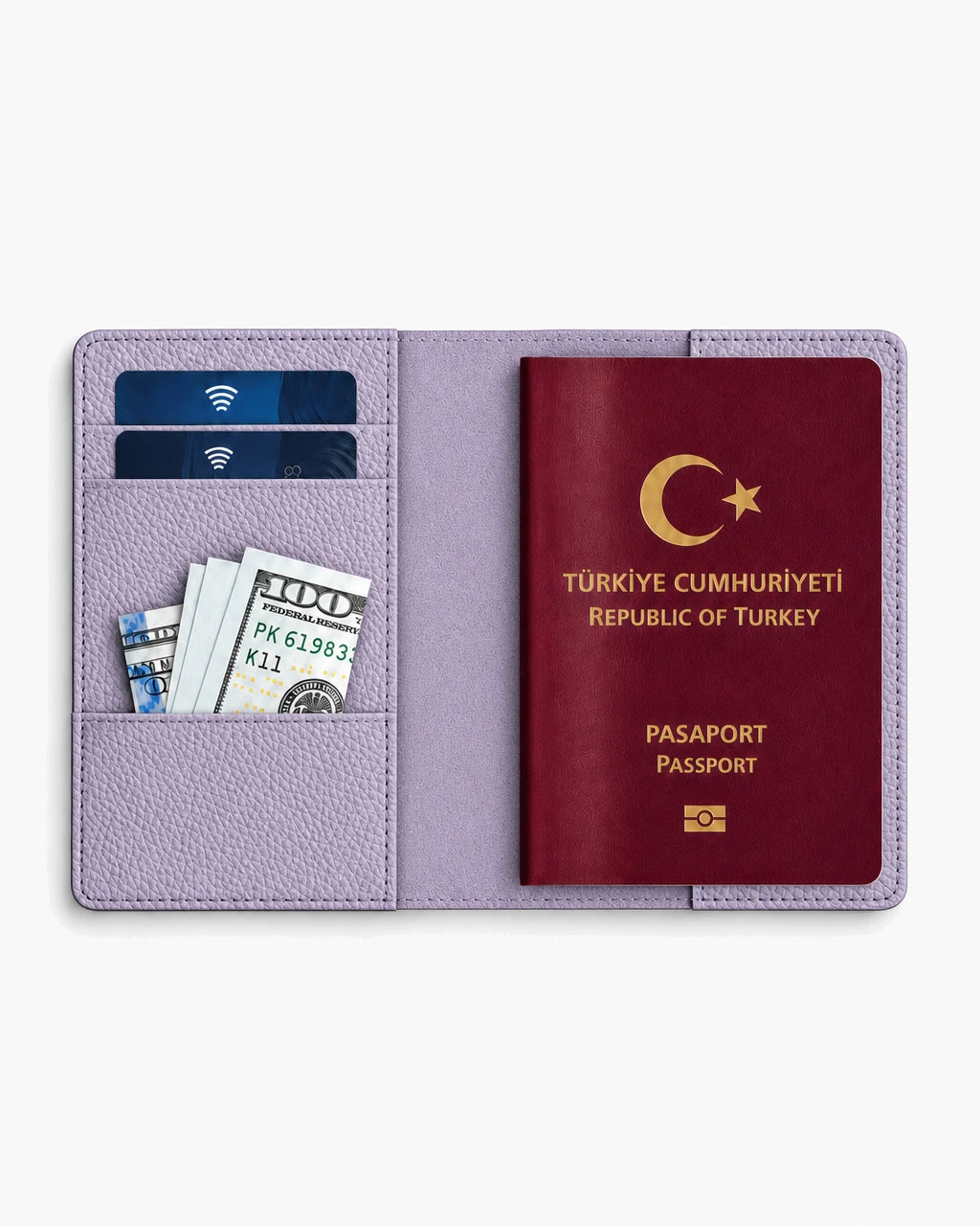 Lila Togo deri pasaport kılıfı - görsel 4