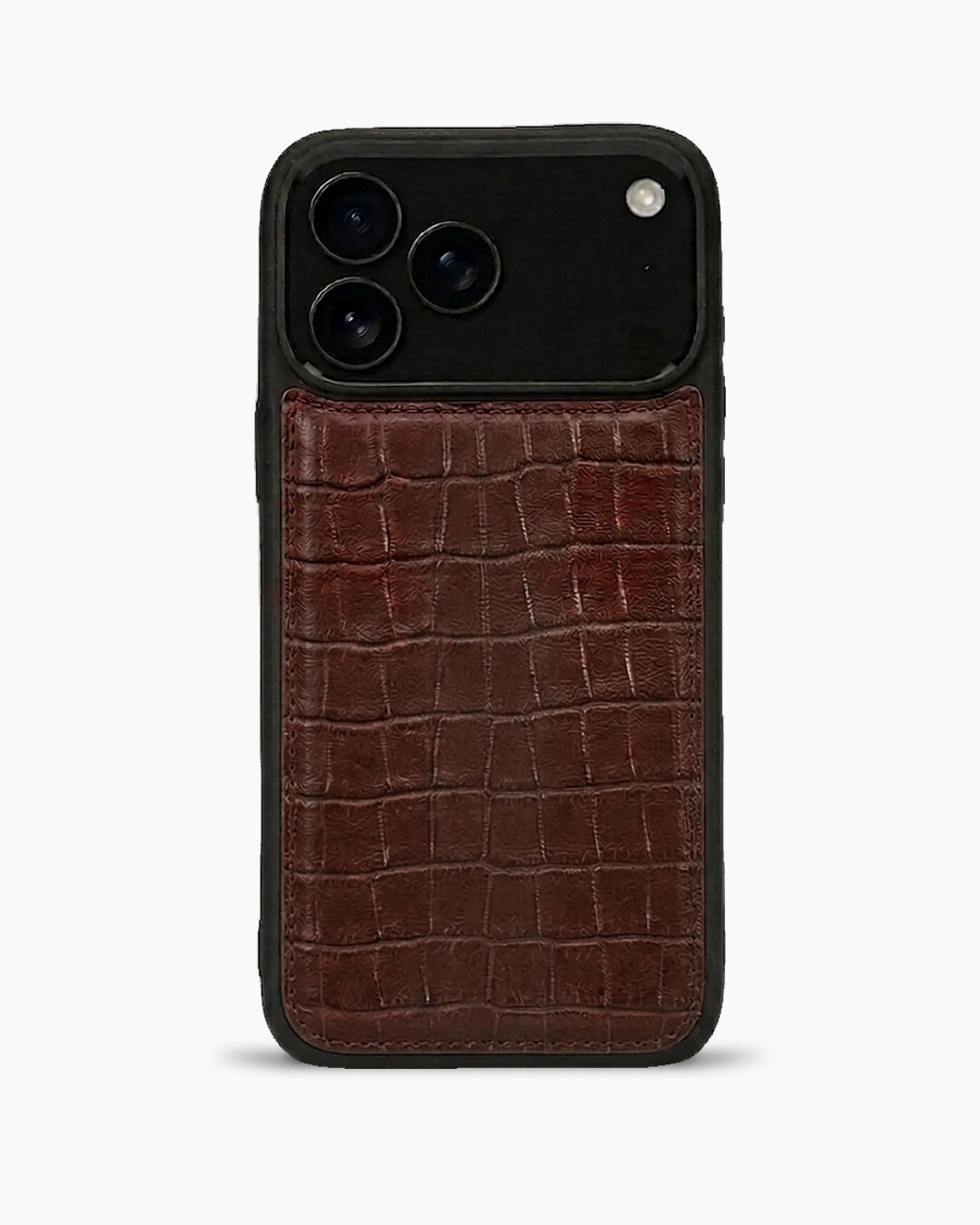 Premium iPhone Kılıfı | Kahve Mat Croco
