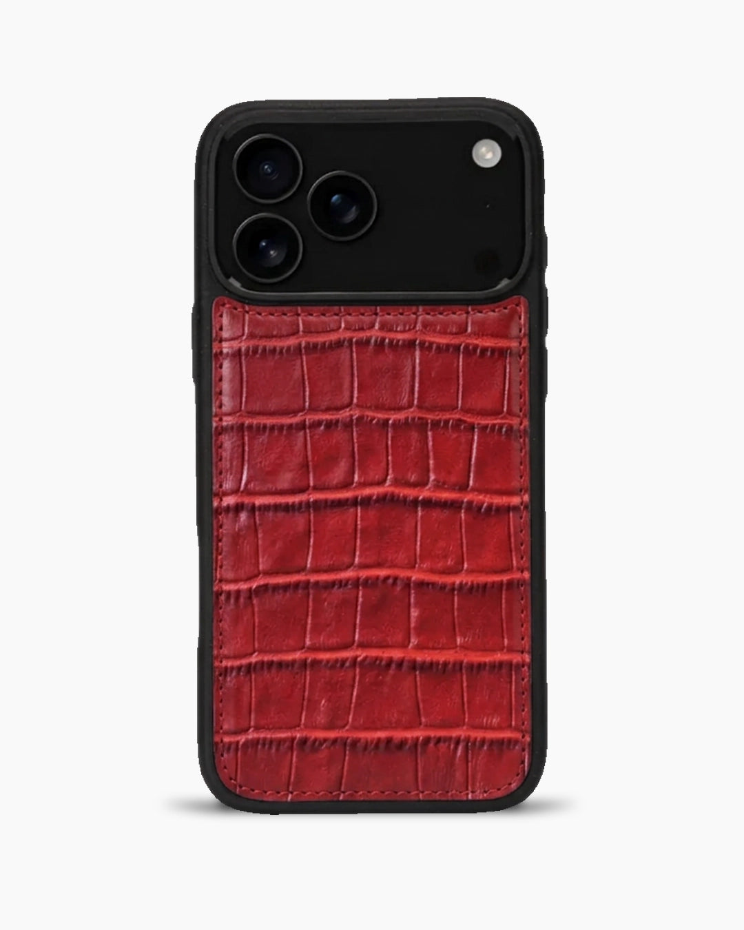 Premium iPhone Kılıfı | Kırmızı Mat Croco