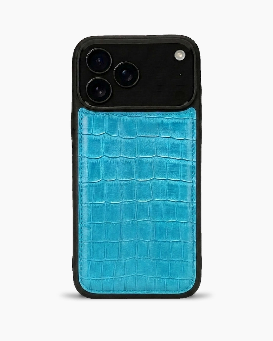Premium iPhone Kılıfı | Mavi Yeşil Mat Croco