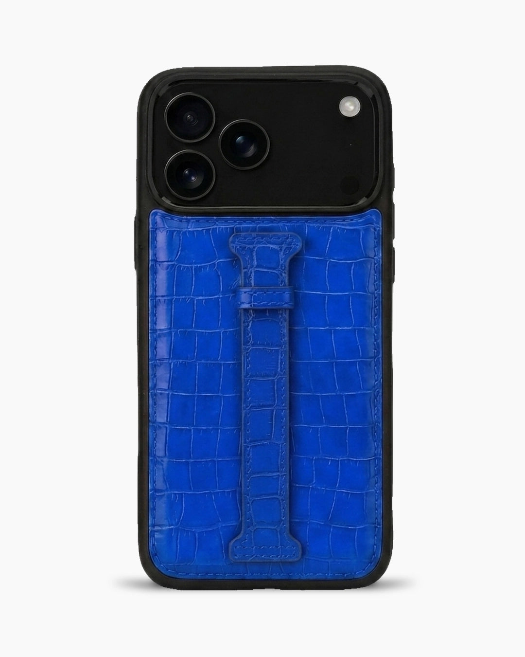 Kemerli iPhone Kılıfı | Saks Mavi Croco