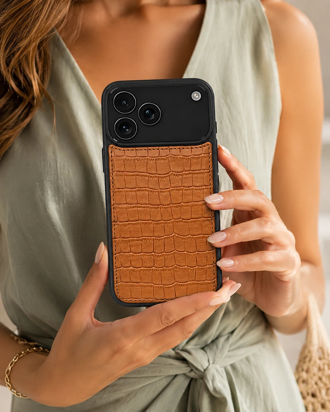 Premium iPhone Kılıfı | Taba Mat Croco
