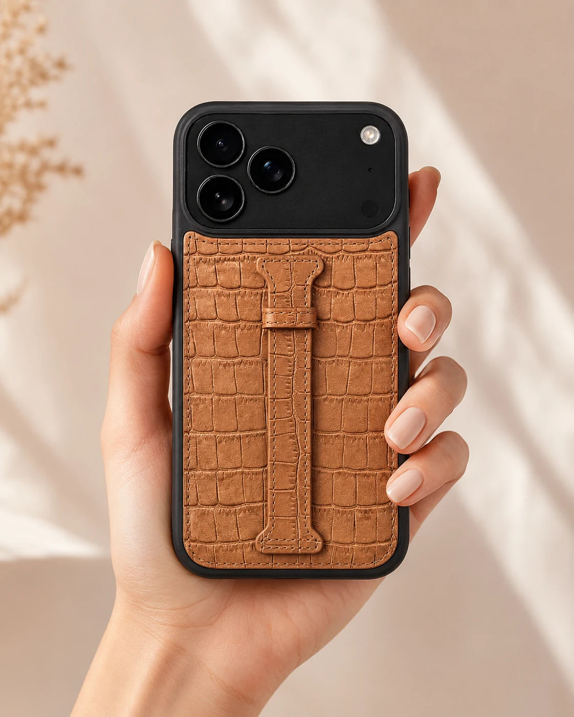 Kemerli iPhone Kılıfı | Taba Mat Croco