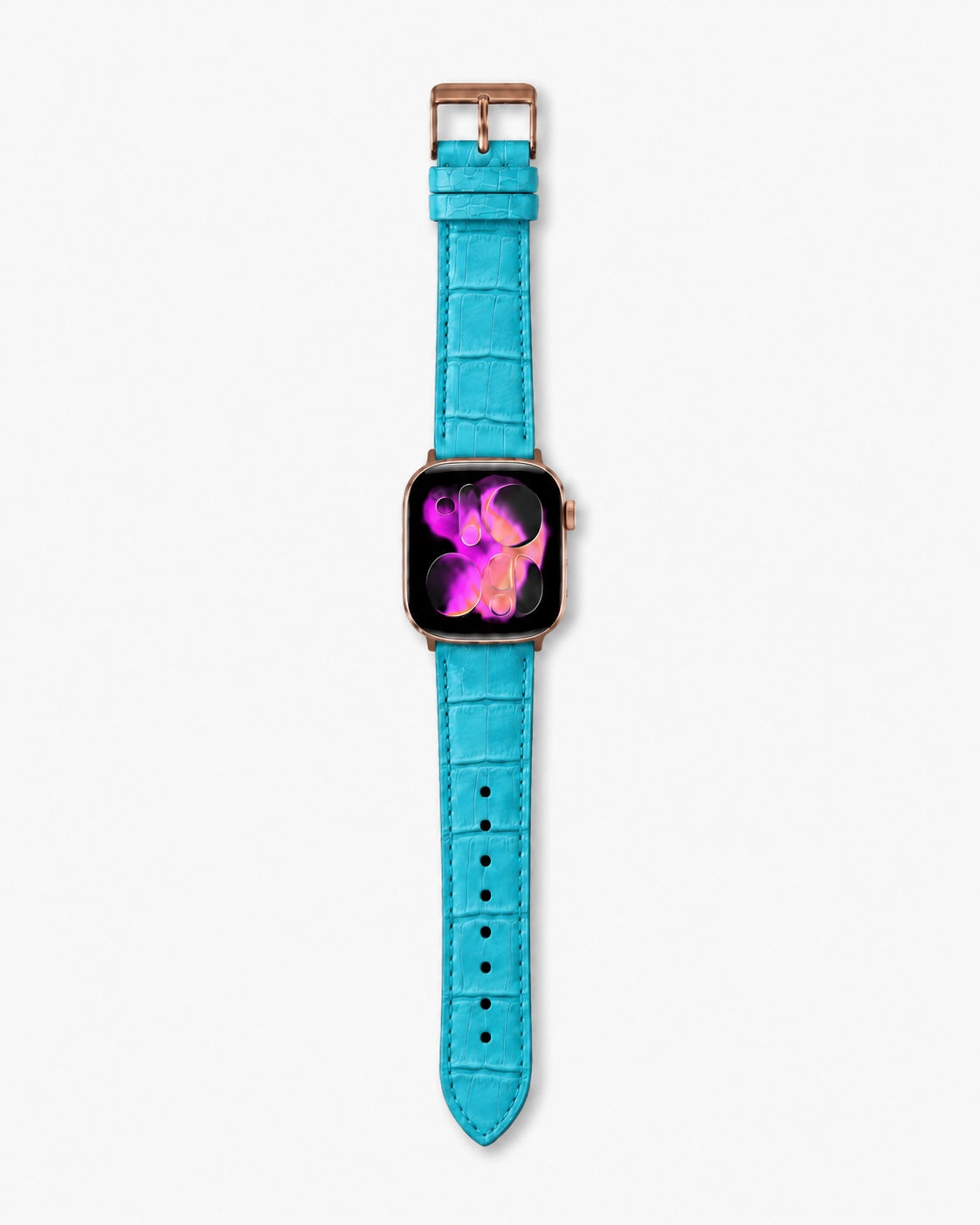 Apple Watch Deri Kordon | Mavi-Yeşil Mat Croco
