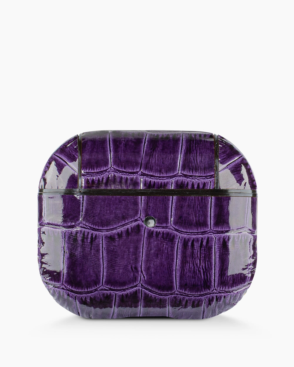 Deri AirPods Kılıfı | Mor Rugan Croco