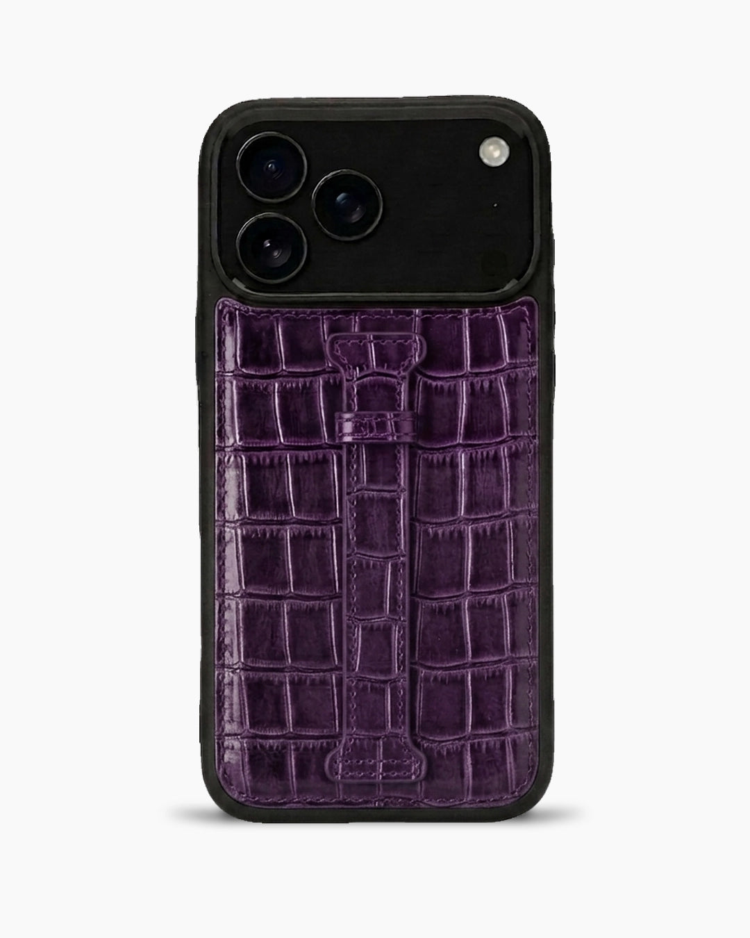 Kemerli iPhone Kılıfı | Mor Rugan Croco