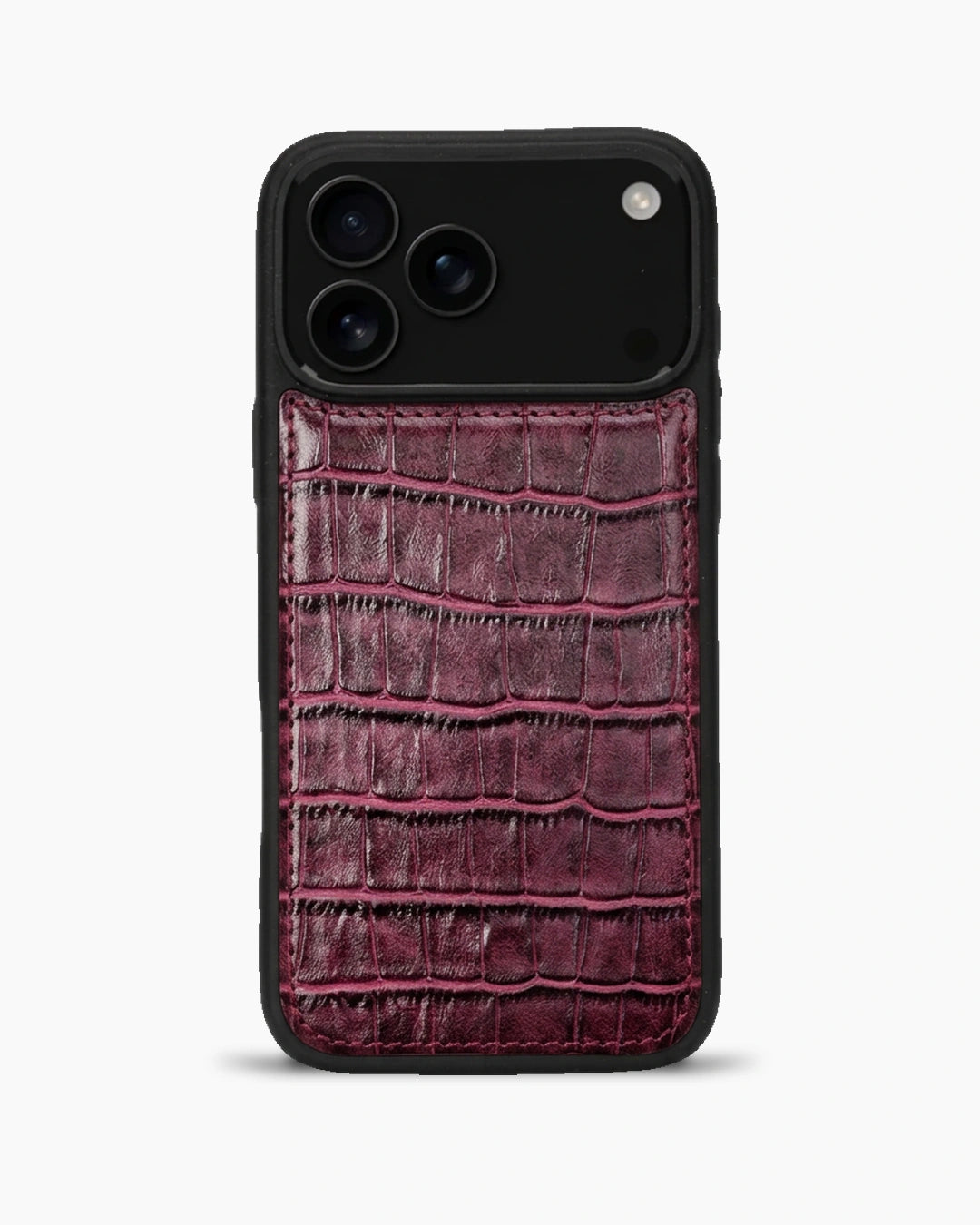 Premium iPhone Kılıfı | Mürdüm Croco