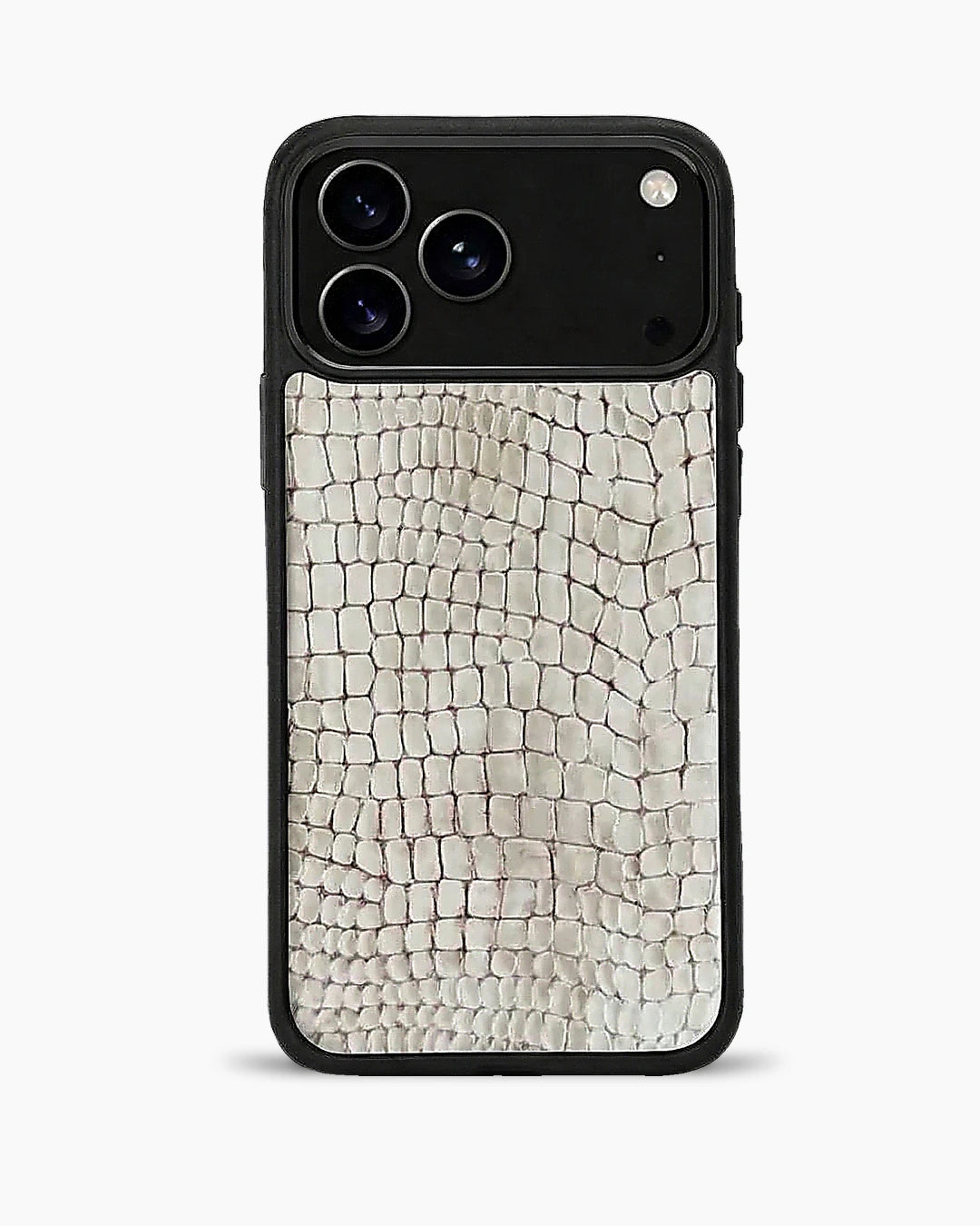 Deri iPhone Kılıfı | Natural Mat Küçük Croco | Havuz