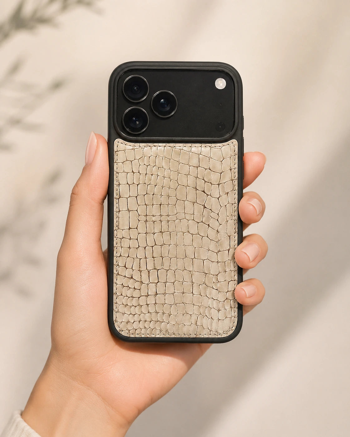 Premium iPhone Kılıfı | Natural Küçük Croco