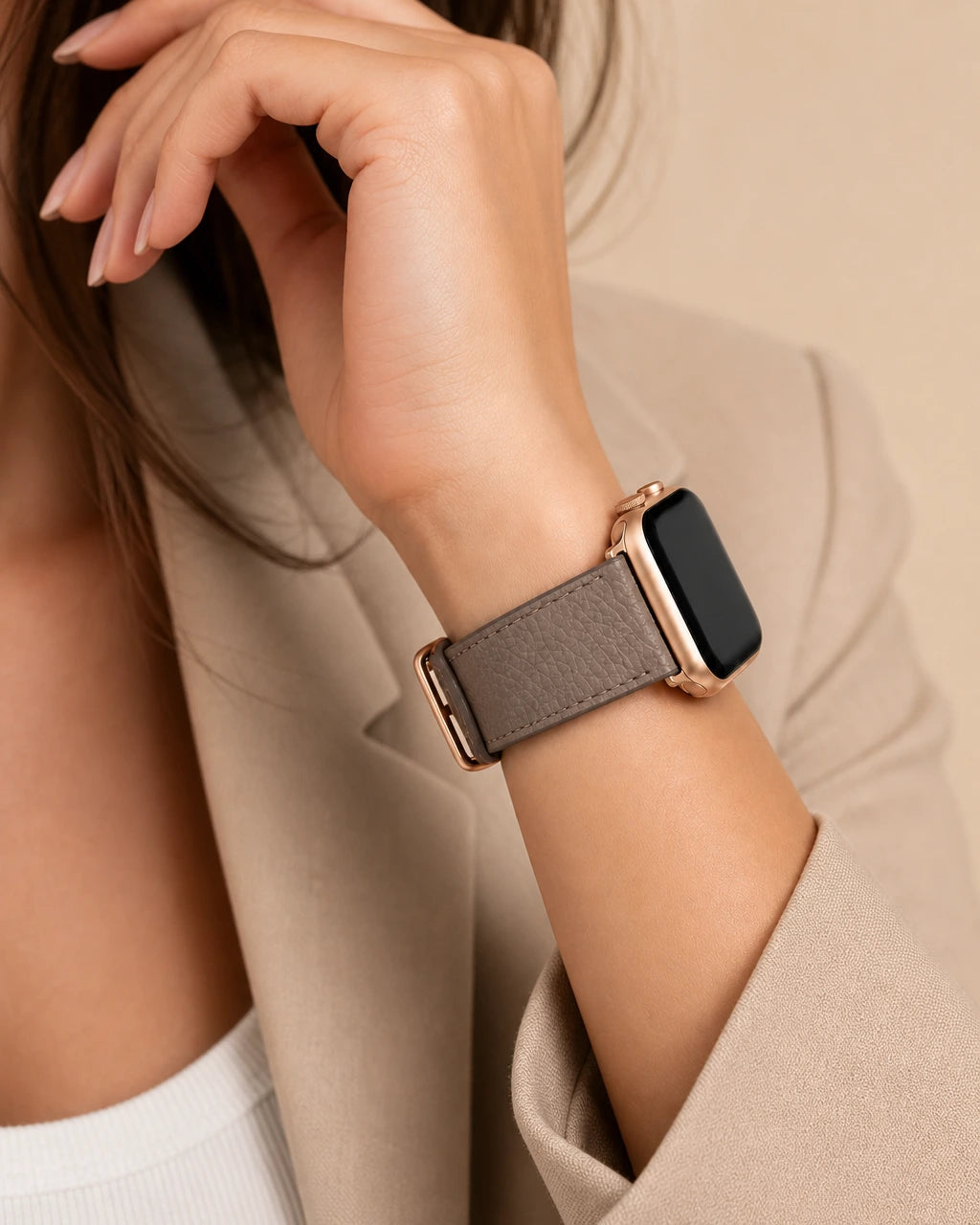 Apple Watch Deri Kordon | Nude Togo