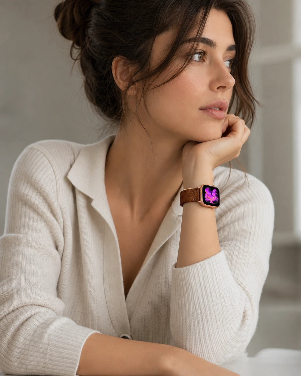 Apple Watch Deri Kordon | Parlak Bakır Togo