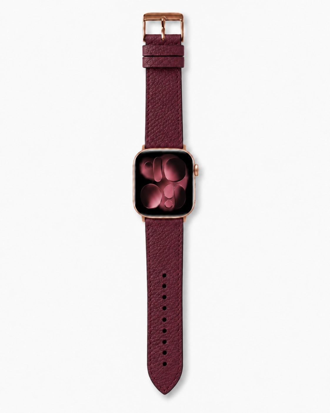 Apple Watch Deri Kordon | Parlak Bordo Togo
