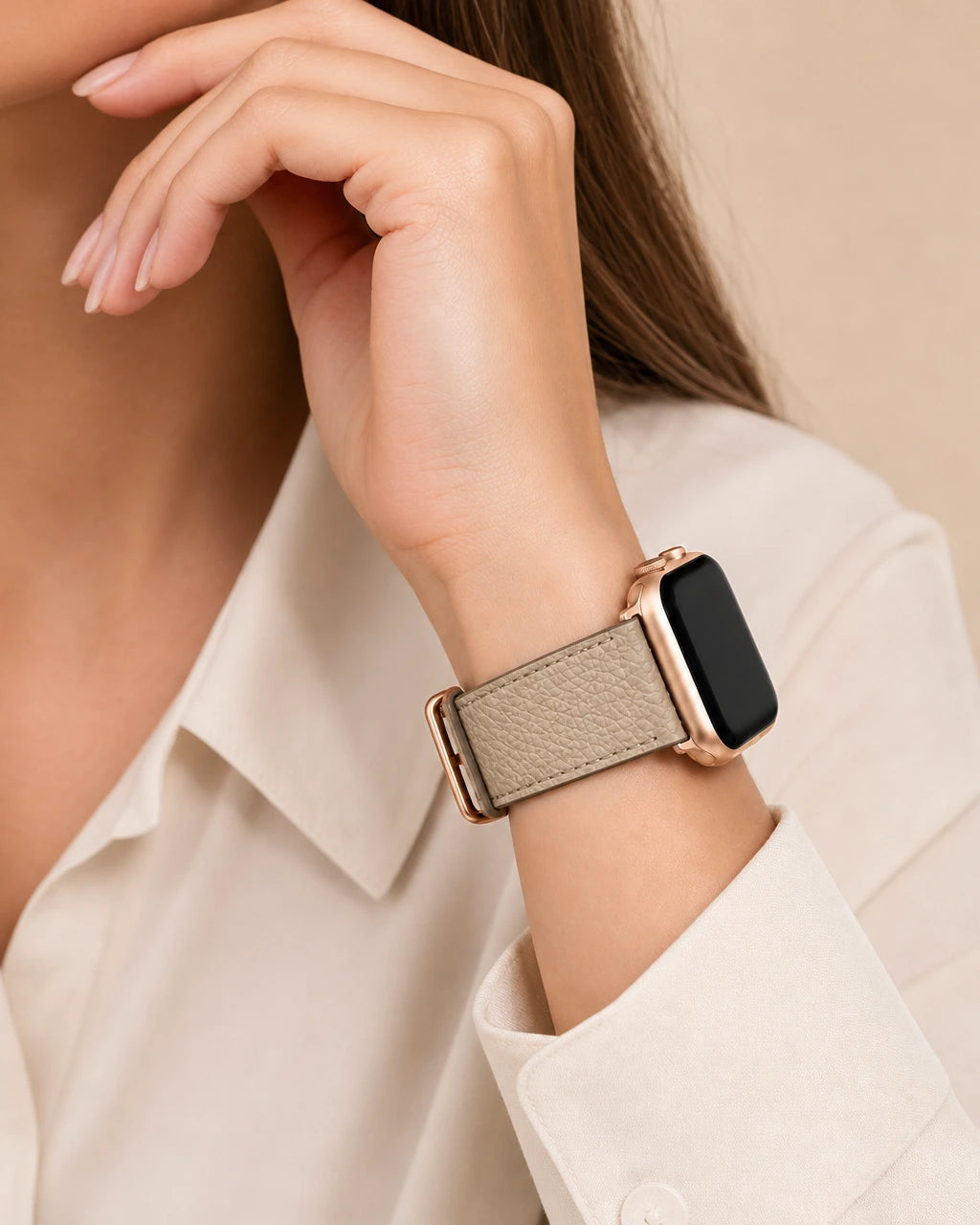Apple Watch Deri Kordon | Parlak Vizon Togo