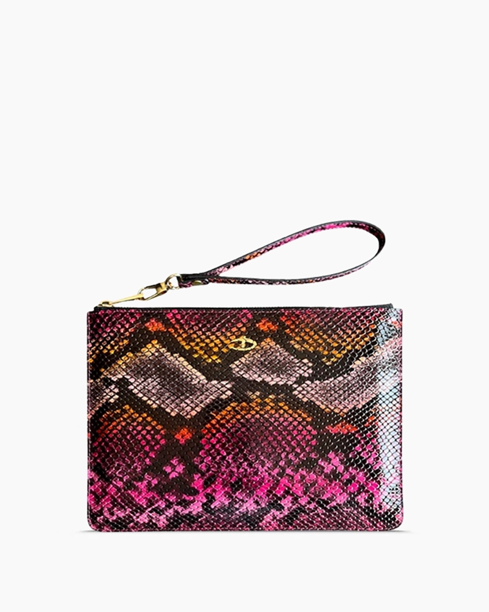 Deri Clutch Çanta | Çok Renkli Piton